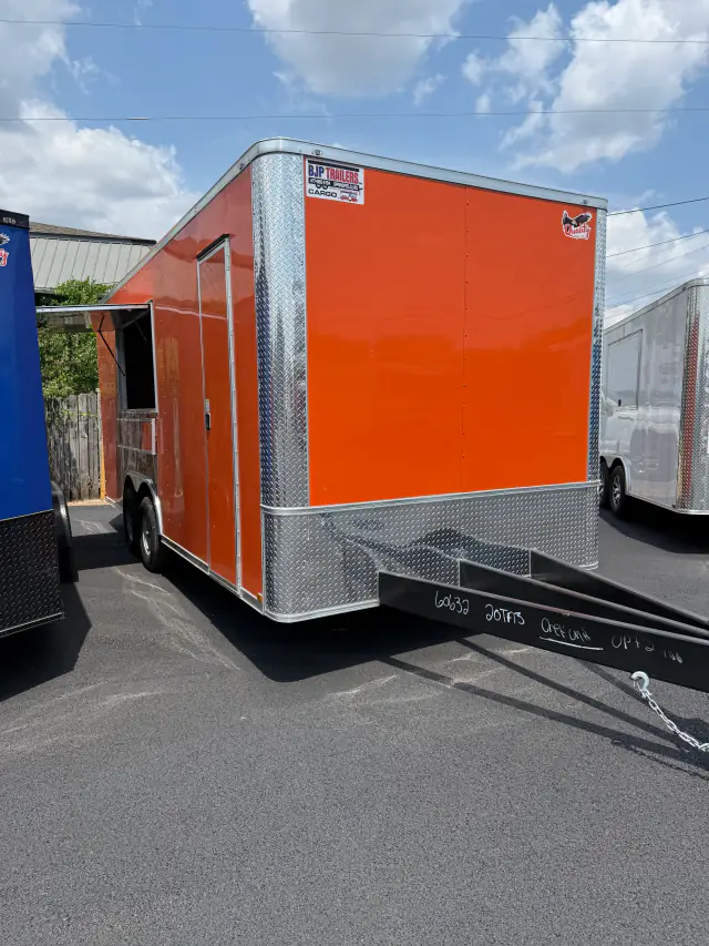 8.5×20TA3 - Concession/Food Trailer - Orange - Vin#60632 — exterior view